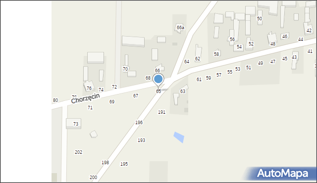 Chorzęcin, Chorzęcin, 65, mapa Chorzęcin