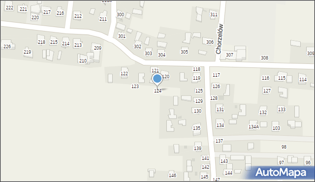 Chorzelów, Chorzelów, 124, mapa Chorzelów
