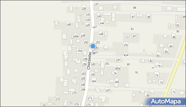 Chorzelów, Chorzelów, 156, mapa Chorzelów