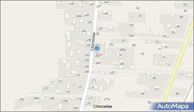 Chorzelów, Chorzelów, 162, mapa Chorzelów