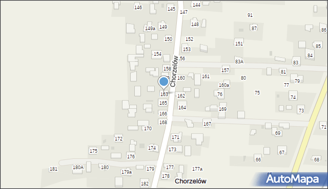 Chorzelów, Chorzelów, 163, mapa Chorzelów