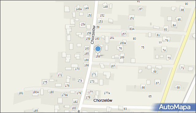 Chorzelów, Chorzelów, 164, mapa Chorzelów