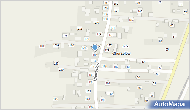 Chorzelów, Chorzelów, 182, mapa Chorzelów