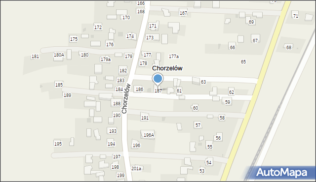 Chorzelów, Chorzelów, 187, mapa Chorzelów