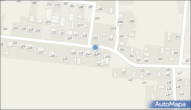 Chorzelów, Chorzelów, 213, mapa Chorzelów