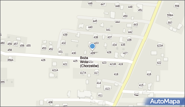 Chorzelów, Chorzelów, 429, mapa Chorzelów