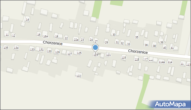 Chorzenice, Chorzenice, 123, mapa Chorzenice