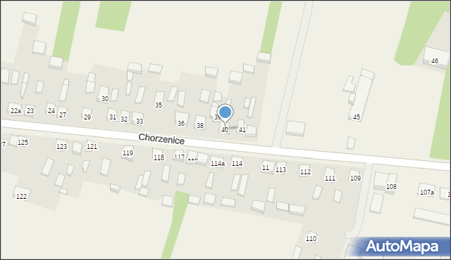 Chorzenice, Chorzenice, 40, mapa Chorzenice