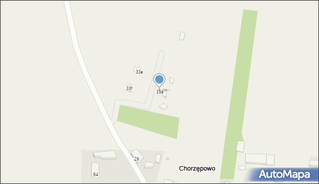 Chorzępowo, Chorzępowo, 33a, mapa Chorzępowo