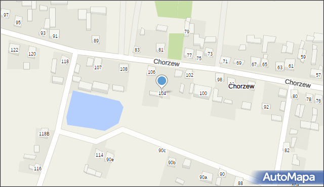 Chorzew, Chorzew, 104, mapa Chorzew