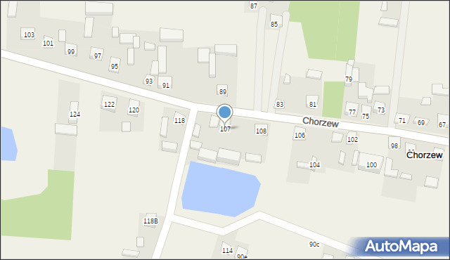 Chorzew, Chorzew, 107, mapa Chorzew