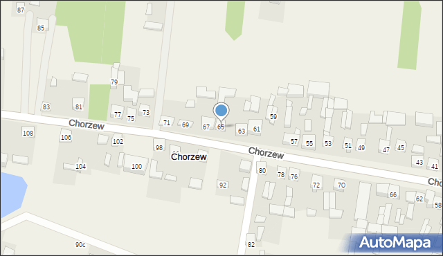 Chorzew, Chorzew, 65, mapa Chorzew