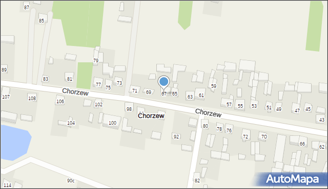 Chorzew, Chorzew, 67, mapa Chorzew