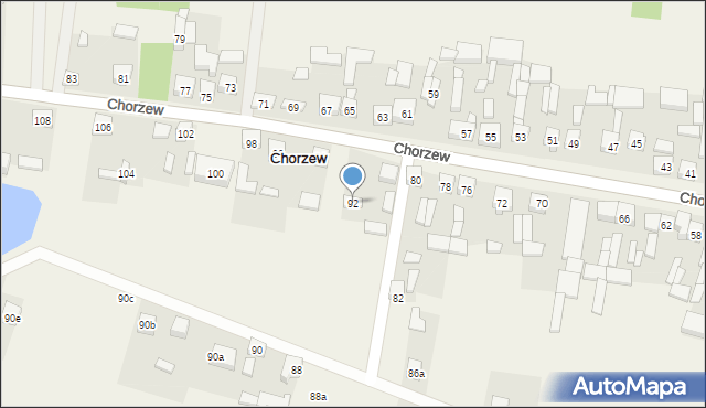 Chorzew, Chorzew, 92, mapa Chorzew