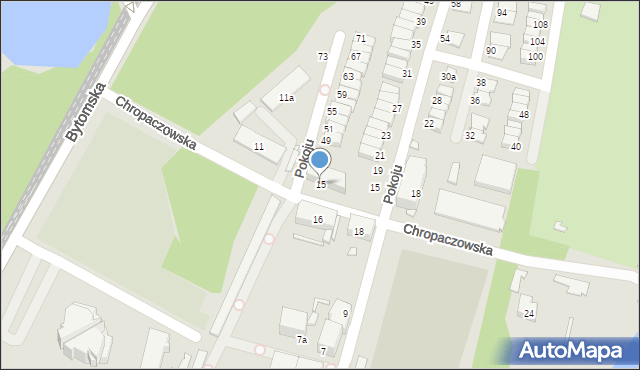 Chorzów, Chropaczowska, 15, mapa Chorzów