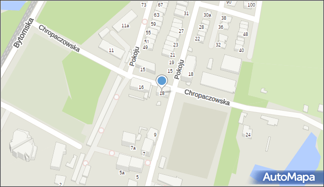 Chorzów, Chropaczowska, 18, mapa Chorzów