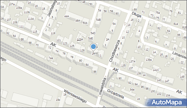 Chorzów, Chodkiewicza Jana Karola, hetm., 1A, mapa Chorzów