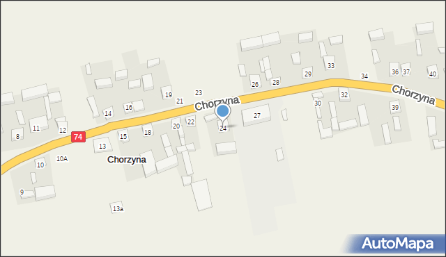 Chorzyna, Chorzyna, 24, mapa Chorzyna