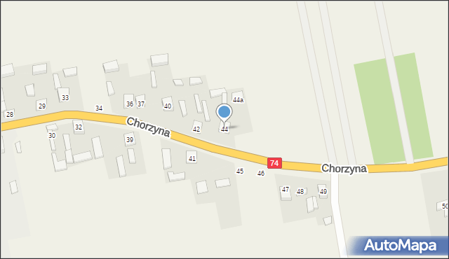 Chorzyna, Chorzyna, 44, mapa Chorzyna