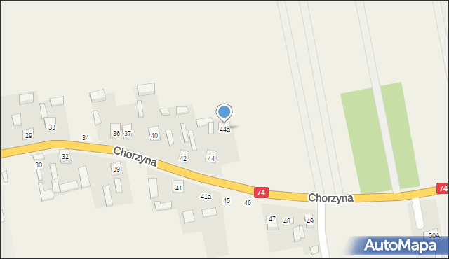 Chorzyna, Chorzyna, 44a, mapa Chorzyna