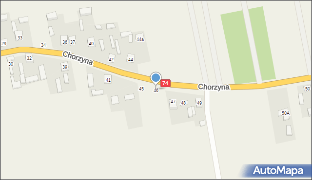 Chorzyna, Chorzyna, 46, mapa Chorzyna