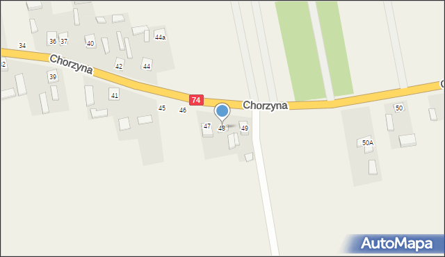 Chorzyna, Chorzyna, 48, mapa Chorzyna