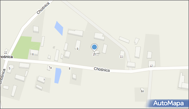 Chośnica, Chośnica, 10, mapa Chośnica