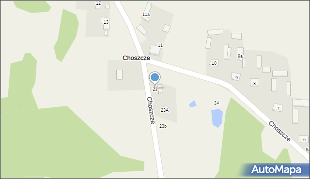 Choszcze, Choszcze, 23, mapa Choszcze