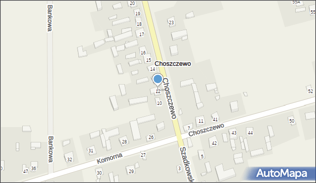 Choszczewo, Choszczewo, 12, mapa Choszczewo