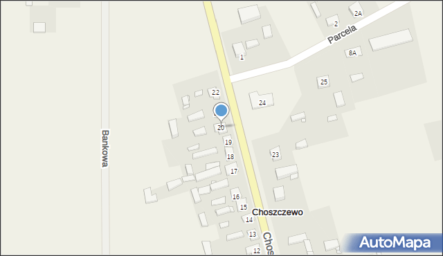 Choszczewo, Choszczewo, 20, mapa Choszczewo