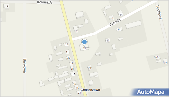 Choszczewo, Choszczewo, 24, mapa Choszczewo