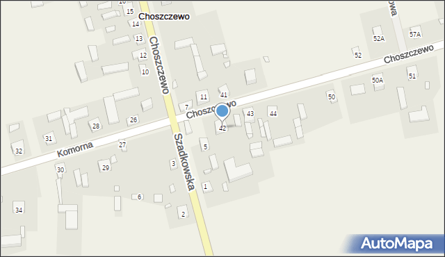 Choszczewo, Choszczewo, 42, mapa Choszczewo