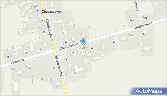 Choszczewo, Choszczewo, 43, mapa Choszczewo