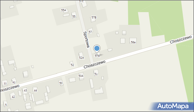 Choszczewo, Choszczewo, 57A, mapa Choszczewo