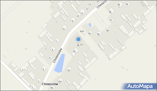 Choszczów, Choszczów, 61, mapa Choszczów