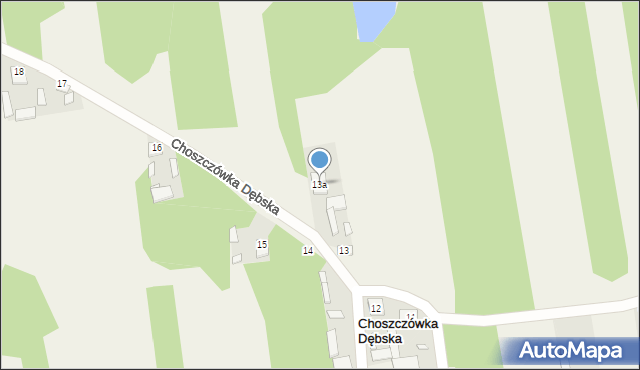 Choszczówka Dębska, Choszczówka Dębska, 13a, mapa Choszczówka Dębska