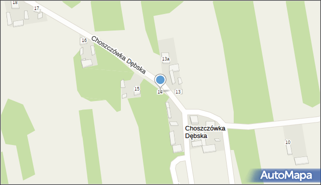 Choszczówka Dębska, Choszczówka Dębska, 14, mapa Choszczówka Dębska