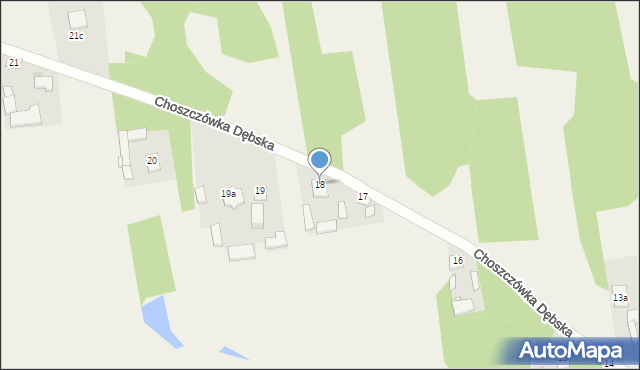 Choszczówka Dębska, Choszczówka Dębska, 18, mapa Choszczówka Dębska