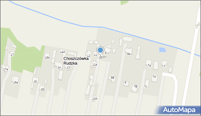 Choszczówka Rudzka, Choszczówka Rudzka, 10, mapa Choszczówka Rudzka