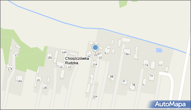 Choszczówka Rudzka, Choszczówka Rudzka, 11, mapa Choszczówka Rudzka