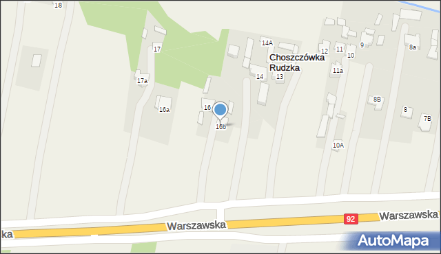 Choszczówka Rudzka, Choszczówka Rudzka, 16b, mapa Choszczówka Rudzka