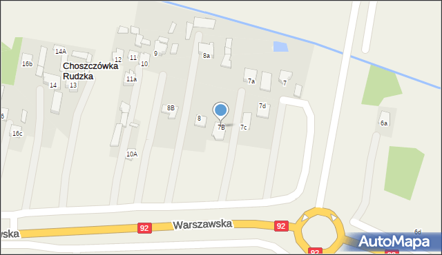 Choszczówka Rudzka, Choszczówka Rudzka, 7B, mapa Choszczówka Rudzka