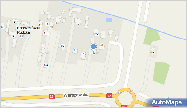 Choszczówka Rudzka, Choszczówka Rudzka, 7c, mapa Choszczówka Rudzka