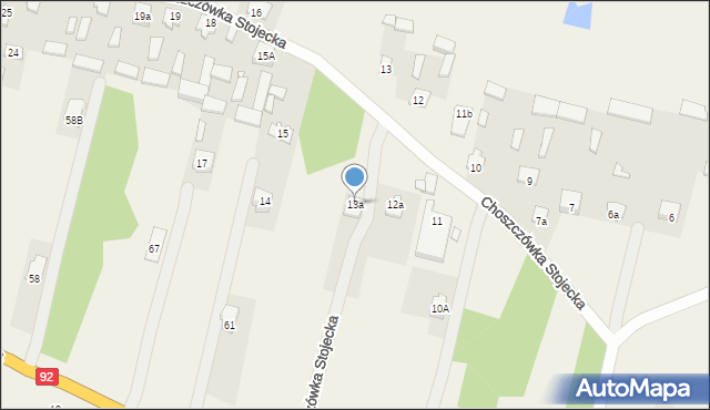 Choszczówka Stojecka, Choszczówka Stojecka, 13a, mapa Choszczówka Stojecka