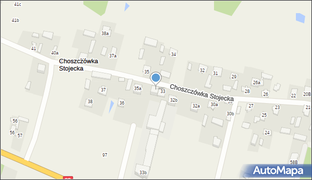 Choszczówka Stojecka, Choszczówka Stojecka, 33a, mapa Choszczówka Stojecka