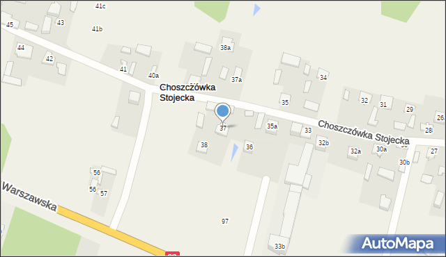 Choszczówka Stojecka, Choszczówka Stojecka, 37, mapa Choszczówka Stojecka