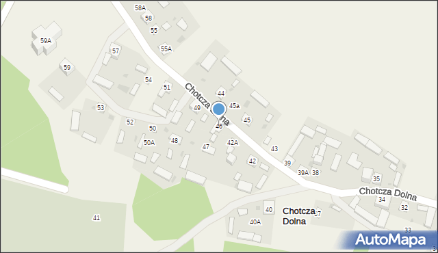 Chotcza Dolna, Chotcza Dolna, 46, mapa Chotcza Dolna