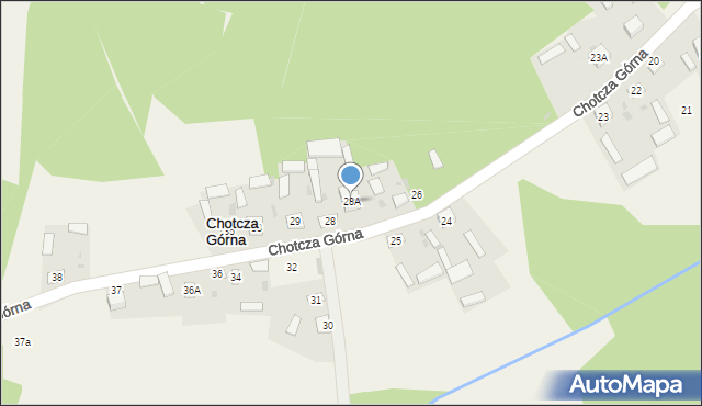 Chotcza Górna, Chotcza Górna, 28A, mapa Chotcza Górna