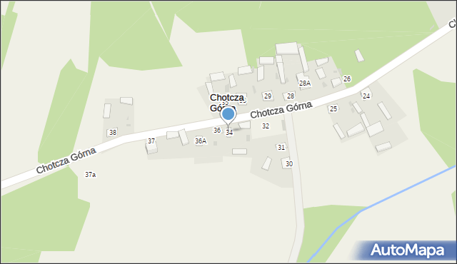 Chotcza Górna, Chotcza Górna, 34, mapa Chotcza Górna