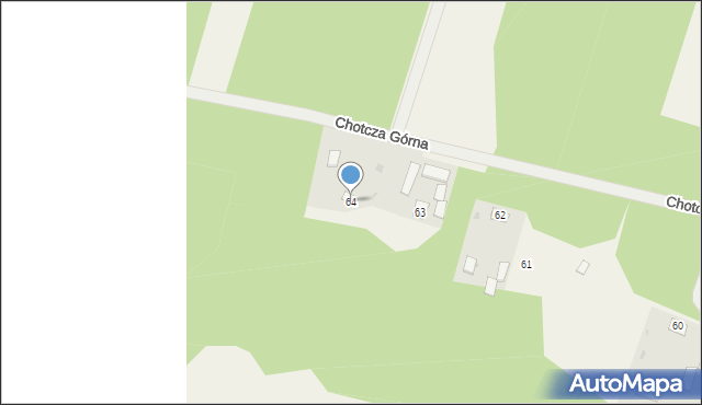 Chotcza Górna, Chotcza Górna, 64, mapa Chotcza Górna